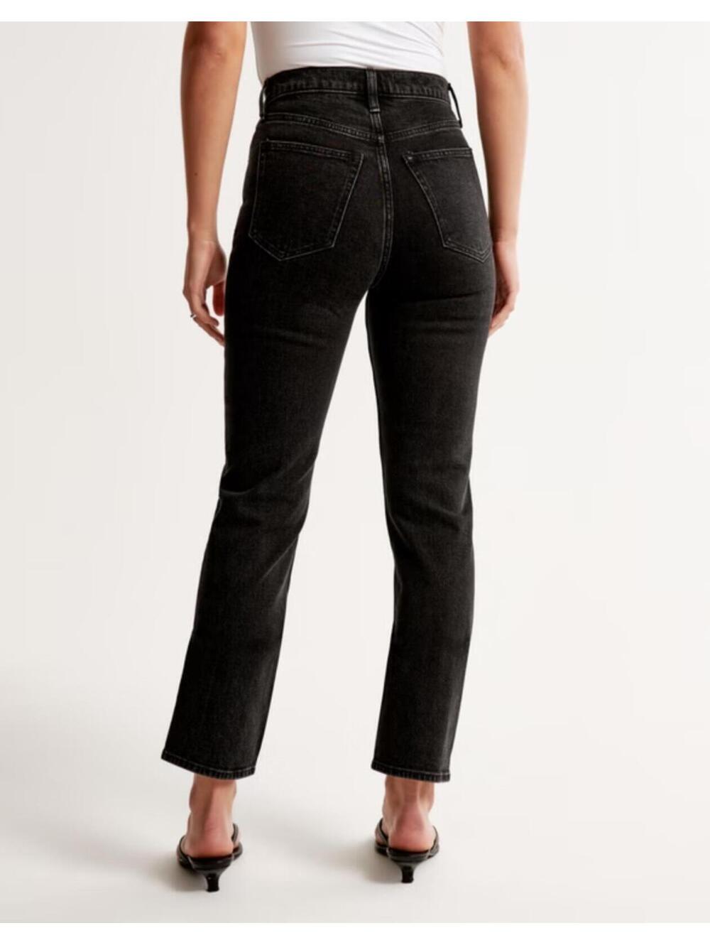 EUC Abercrombie & Fitch Ultra High Rise Ankle Straight Jean Size 30 Regular - Picture 2 of 8
